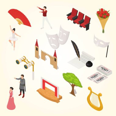 Sinema eğlencesi ve eğlence vektörü illüstrasyonları