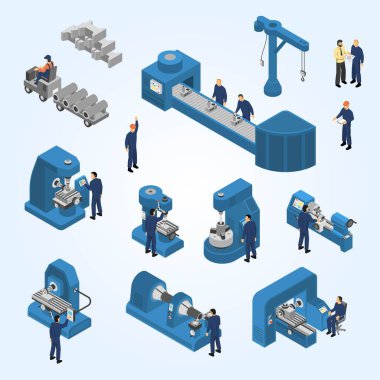 izometrik vektör endüstriyel fabrikası