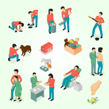 Egzersiz ve egzersiz yapan izometrik insan kümesi.