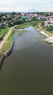 Tayland şehrinin hava manzarası