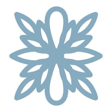 Kış mavisi kar tanesi çizimi.