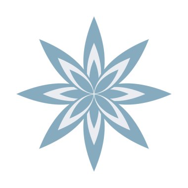 Kış mavisi kar tanesi çizimi.