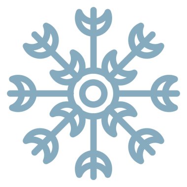 Kış mavisi kar tanesi çizimi.