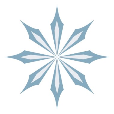 Kış mavisi kar tanesi çizimi.