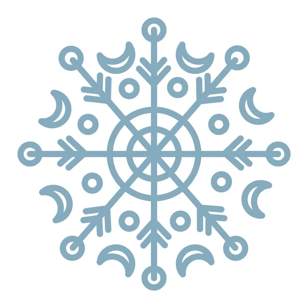 Χειμερινή Μπλε Νιφάδα Χιονιού Εικονογράφηση — Διανυσματικό Αρχείο