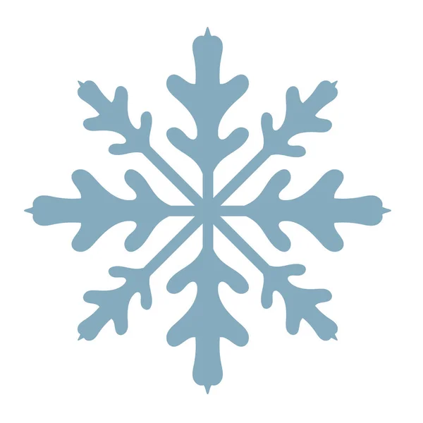 Winter Blauwe Sneeuwvlok Illustratie — Stockvector