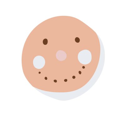 Noel zencefilli kurabiye vektör illüstrasyonu.