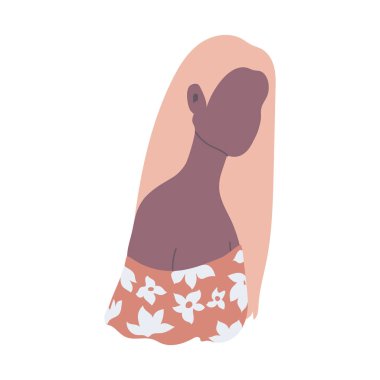 Blonde woman abstract portrait.