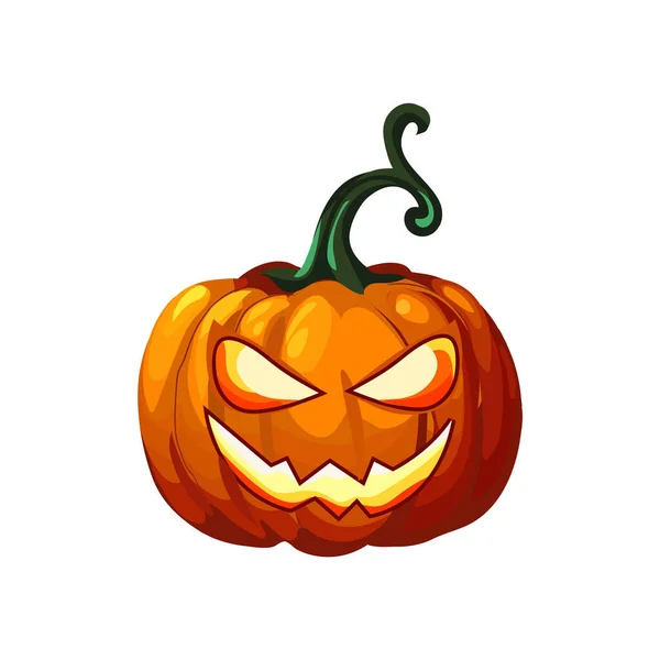 Halloween Abóbora Desenho Animado Vetor Ilustração —  Vetores de Stock