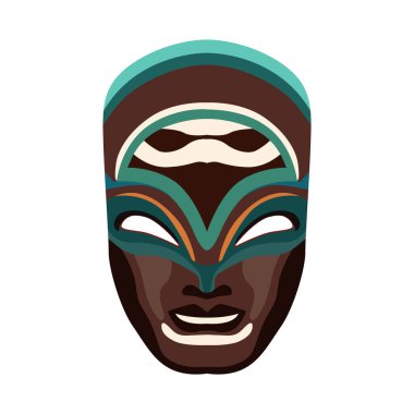 Yerli Hawai maskeli vektör çizimi.