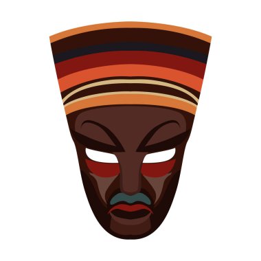 Yerli kötü maskeli vektör çizimi.