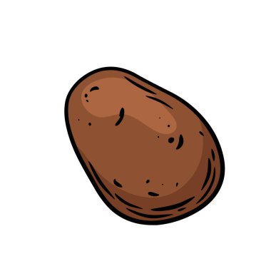 Patates çizimi beyaz arkaplanda izole edildi.
