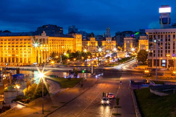 European Square Kiev Ukraine War Majdan Nezalezjnosti High Quality Photo — Stock Photo, Image