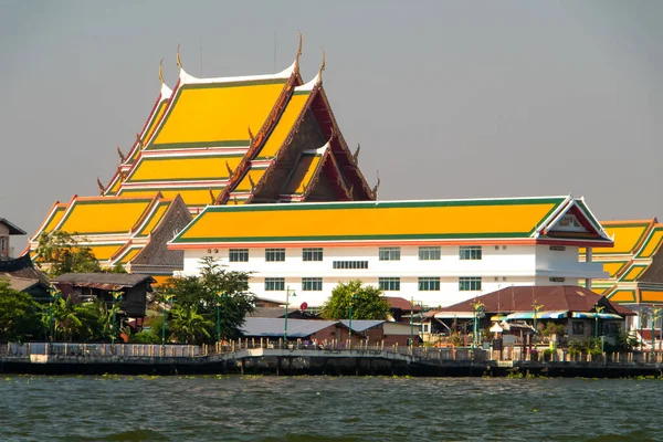 Riverview Del Palazzo Reale Dal Fiume Chao Phraya Bangkok Thailandia — Foto Stock