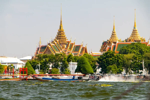 Вид Королевский Дворец Реки Чао Прайя Бангкоке Таиланд Высокое Качество — стоковое фото