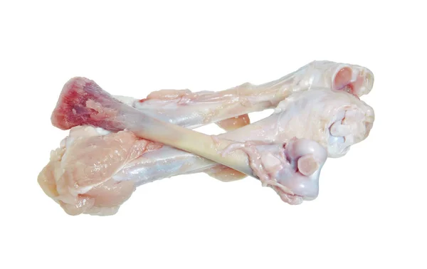 白地に影のない鶏の骨 — ストック写真