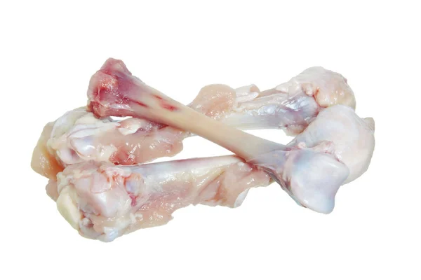 Kippenbot Geïsoleerd Witte Achtergrond Zonder Schaduw — Stockfoto