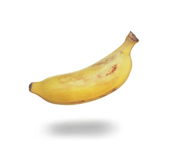 Plátano Con Hojas Aisladas Sobre Fondo Blanco — Foto de Stock