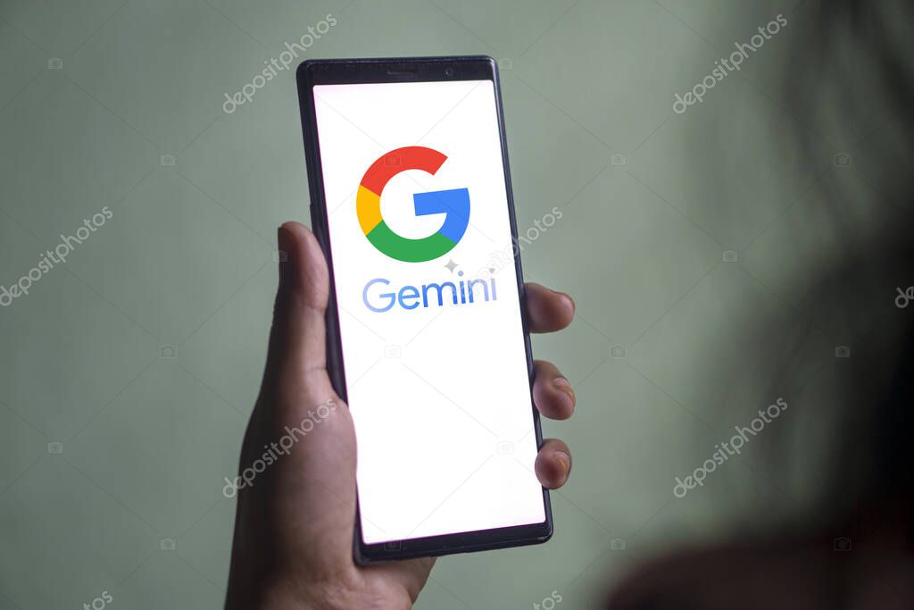 Dhaka, Bangladesh - 15 December 2023: Google Gemini on smartphone.