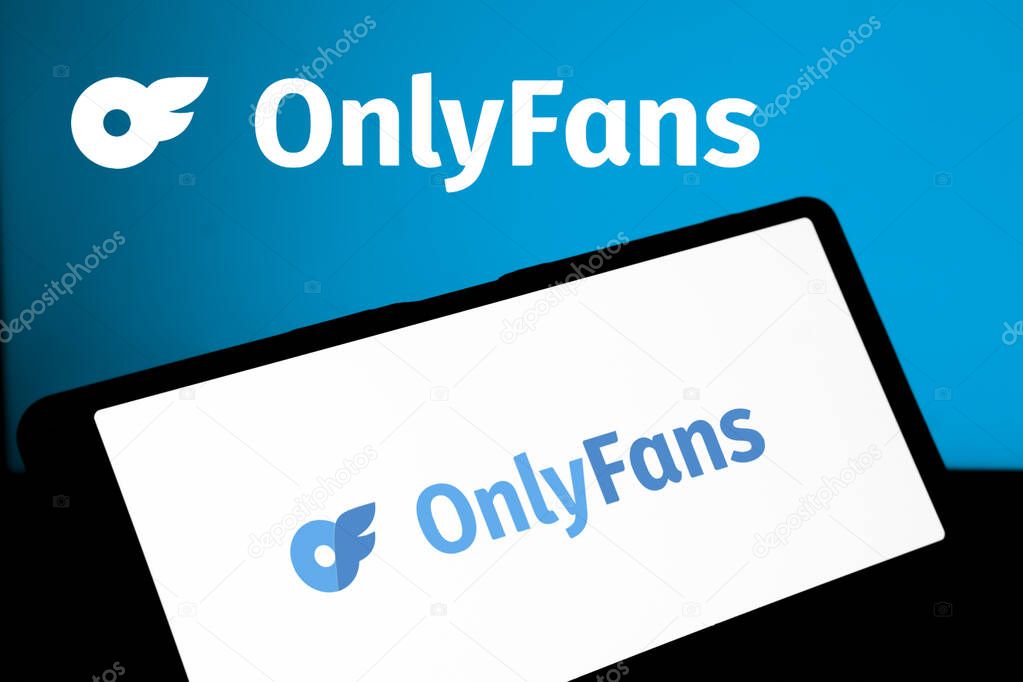 Dhaka, Bangladesh- 24 February 2024: OnlyFans logo is displayed onsmartphone.