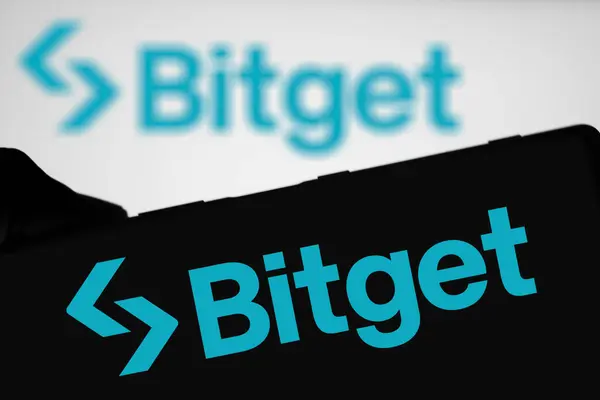Dhaka Bangladesh Mars 2024 Bitget Logo Vises Smarttelefonen – stockfoto