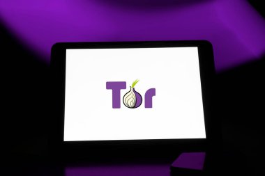 Dhaka, BD - 25 Mayıs 2024: Tor tarayıcı logosu iPad 'de gösteriliyor.