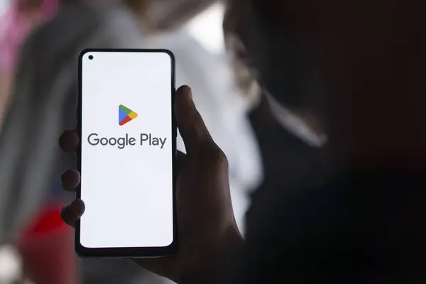 Дакка Бангладеш Мая 2024 Года Логотип Игрового Магазина Google Отображается — стоковое фото