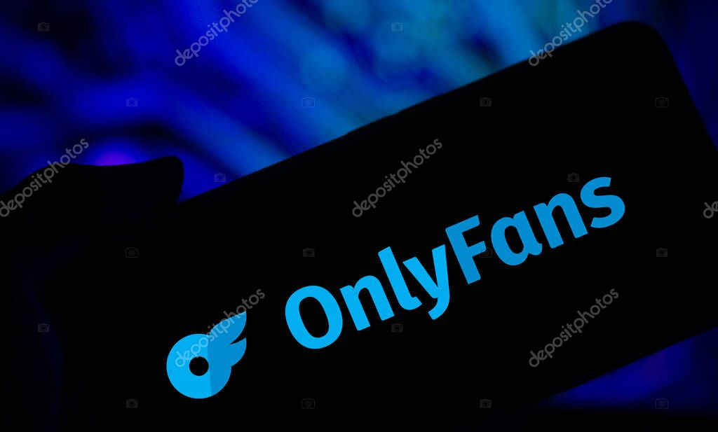 Dhaka, Bangladesh- 03 Oct 2024: OnlyFans logo is displayed on smartphone.