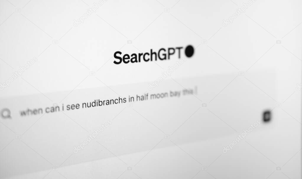 Dhaka, Bangladesh- 07 Nov 2024: SearchGPT on the laptop screen.