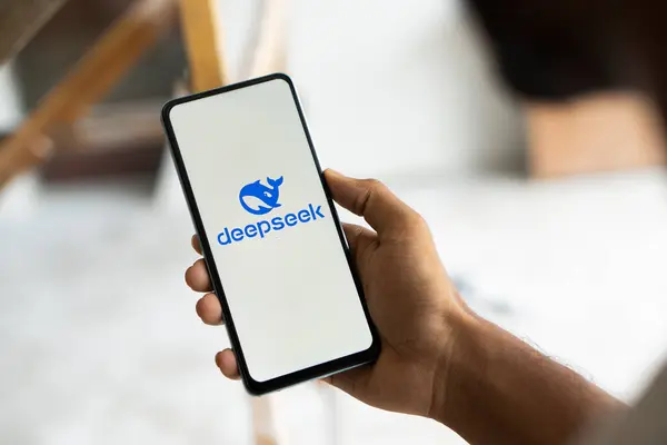 Dhaka, Bangladeş - 09 Kasım 2024: Deepseek Ai logosu akıllı telefonda gösteriliyor.