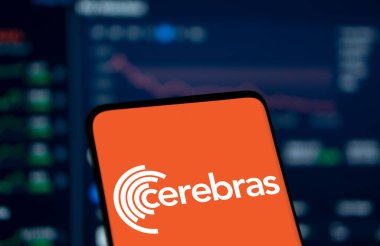 Dhaka, Bangladesh- 24 Nov 2024: Cerebras logo is displayed on smartphone.Cerebras Systems Inc. is an American artificial intelligence (AI) company. clipart