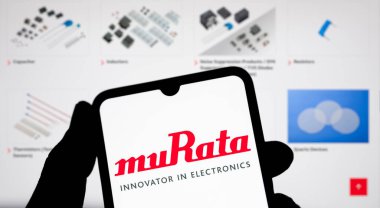 Dhaka, Bangladesh- 10 Dec 2024: Murata innonator in electronics logo is displayed on smartphone. Murata Manufacturing Co Ltd is a Japanese manufacturer of electronic component company. clipart