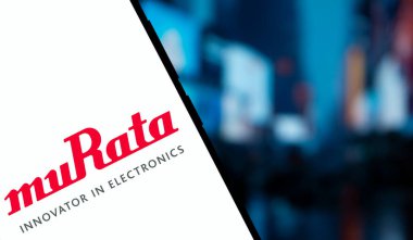 Dhaka, Bangladesh- 10 Dec 2024: Murata innonator in electronics logo is displayed on smartphone. Murata Manufacturing Co Ltd is a Japanese manufacturer of electronic component company. clipart