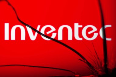 Dhaka, Bangladesh- 4 Jan 2025: inventec logo is visible on the broken glass. Inventec is a Taiwanese ODM specializing in notebooks, servers, and mobile devices. clipart