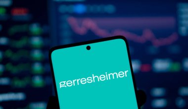 Dhaka, Bangladesh- 18 Dec 2024: gerresheimer logo is displayed on smartphone. Gerresheimer AG is a German manufacturer of primary packaging products for medication and drug delivery device company. clipart