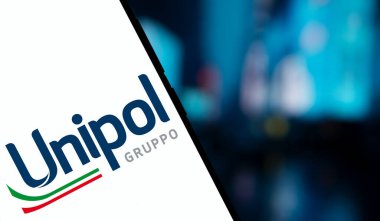 Dhaka, Bangladeş - 18 Aralık 2024: Unipol gruppo logosu akıllı telefonda gösteriliyor. Unipol Gruppo S.P.A., İtalyan finans şirketi..