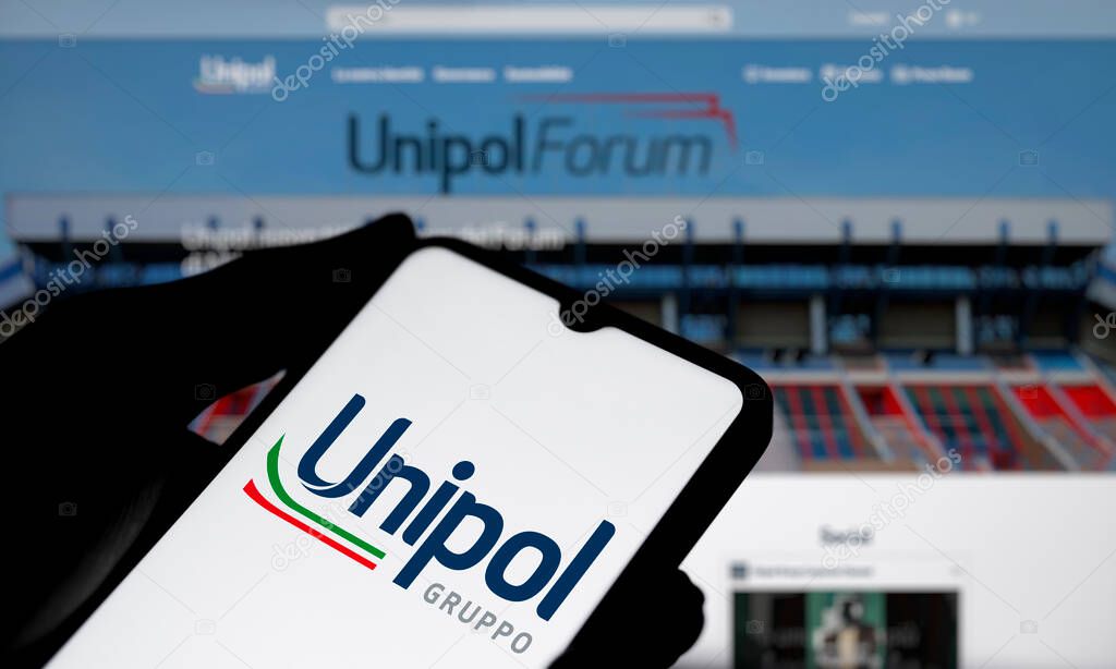 Dhaka, Bangladesh- 18 Dec 2024: Unipol gruppo logo is displayed on smartphone. Unipol Gruppo S.p.A. is an Italian financial services holding company.