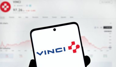 Dhaka, Bangladesh- 3 Dec 2024: Vinci logo is displayed on smartphone. clipart