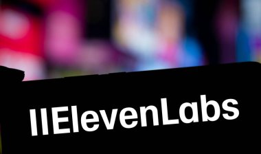 Dhaka, bangladesh- 25 Nov 2024: Elevenlabs logo is displayed on smartphone. ElevenLabs is a software company. clipart