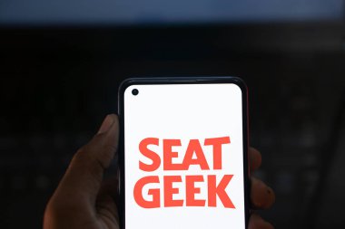 Dhaka,bangladesh-19 Nov 2024: Seatgeek logo is displayed on smartphone. SeatGeek is a mobile-focused ticket platform. clipart