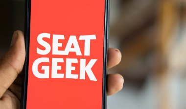 Dhaka,bangladesh-19 Nov 2024: Seatgeek logo is displayed on smartphone. SeatGeek is a mobile-focused ticket platform. clipart