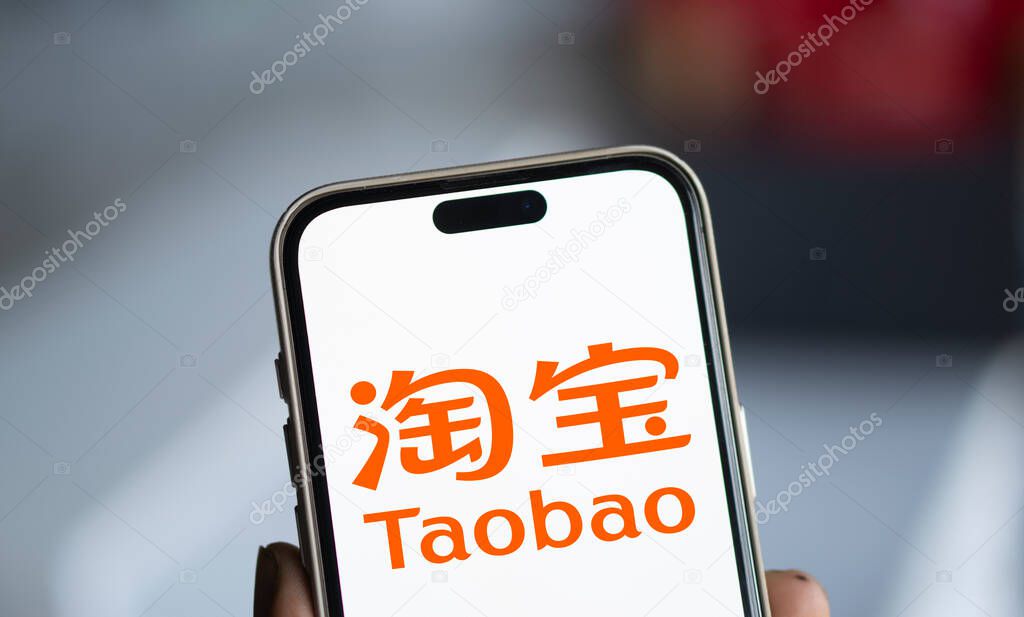 Dhaka,bangladesh- 19 Nov 2024: taobao logo is displayed on smartphone.Taobao is a Chinese online shopping platform.