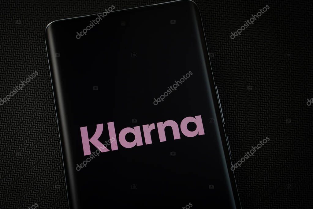Dhaka, Bangladesh - 17 March 2025: The logo of the Klarna is displayed on a smartphone screen.