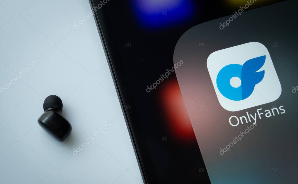 Dhaka, Bangladesh- 17 March 2025: A close up of an iPad screen displaying the only fans app.