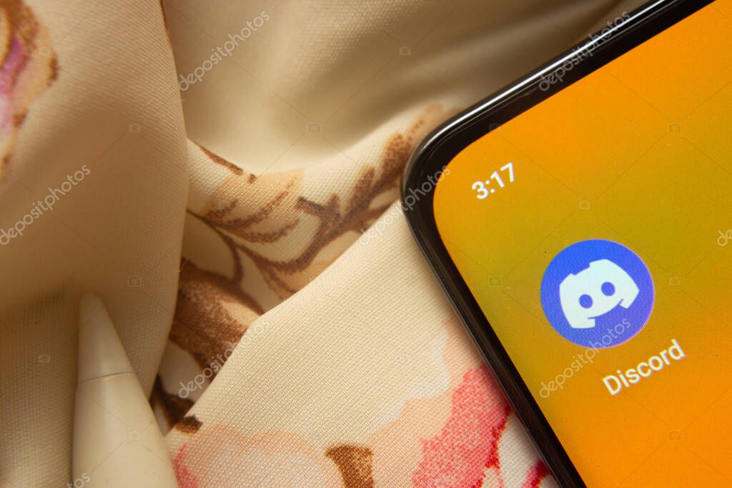 Dhaka, Bangladesh- 03 Oct 2025: Discord app icon is seen on smartphone.