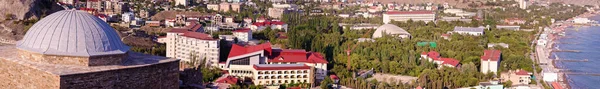 Panoramatické Záběry Hornatého Skalnatého Terénu Krásný Výhled Pobřeží Krymu — Stock fotografie