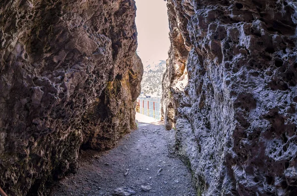 Boros Pishera Krímben Chaliapin Barlangja Ősi Bortároló Épületek Maradványai — Stock Fotó