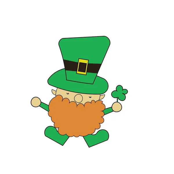 Leprechaun Hat Green Clover Vector Illustration Design — Stock Photo, Image