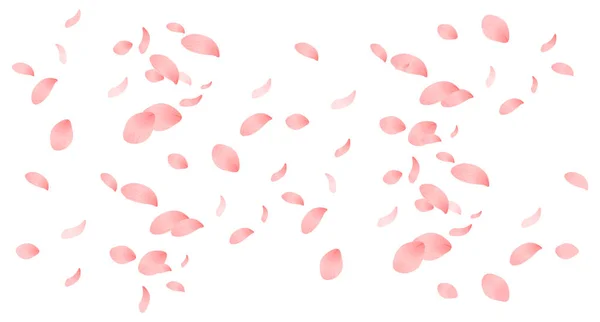 春と桃の花びらのシームレスなパターンの背景 — ストックベクタ