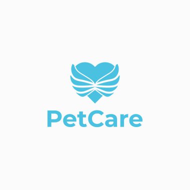 Hayvan bakım logosu, hayvan tasarımı konsepti, sağlık logosu, hayvan sever logosu